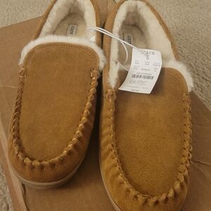 J.Crew Tan Suede Moccasin Slippers, Mens Size 8